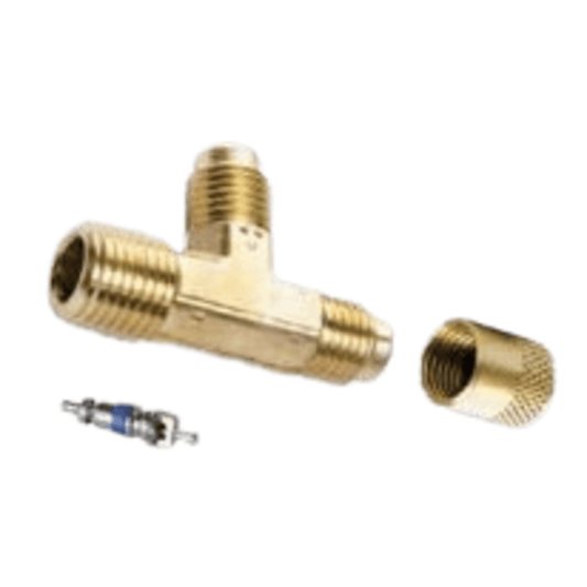 CD9616/2 - C&D - 1/4" m. flare acc. x 1/8" MPT x 1/4" m. flare access on branch, CD2245 2PK