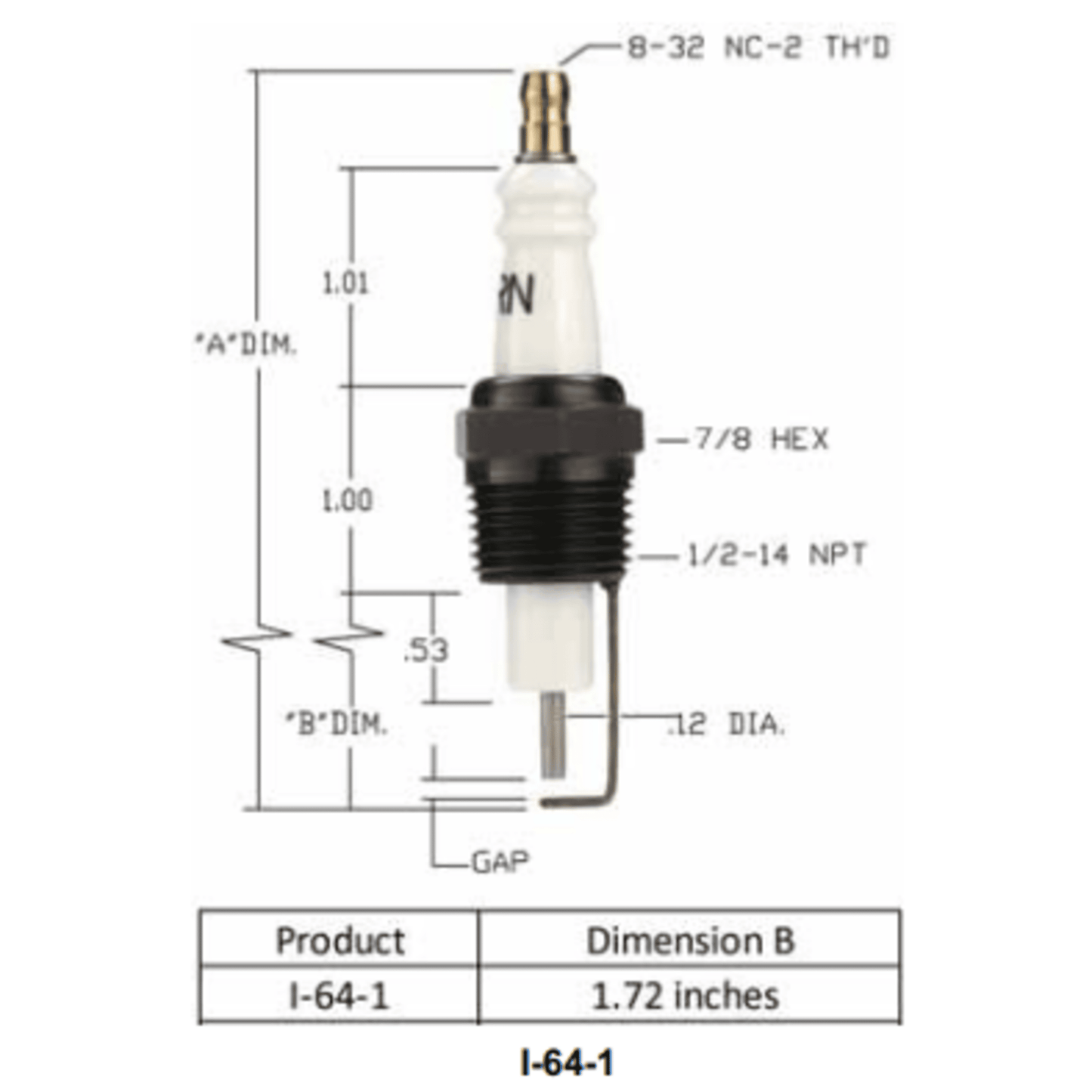 I-64-1 - Auburn - Igniter (CS12958) (40PK)
