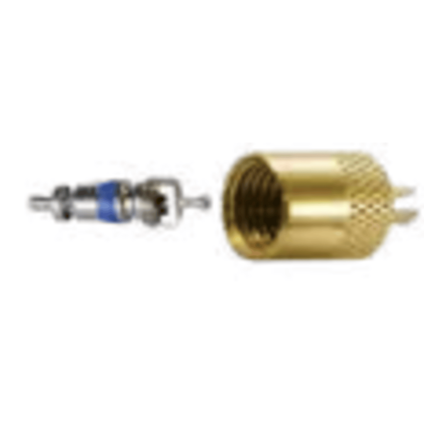CC1414/2 - C&D - 1/4" m. flare access x 1/4" MPT body, CD2245 brass cap and valve core 2PK