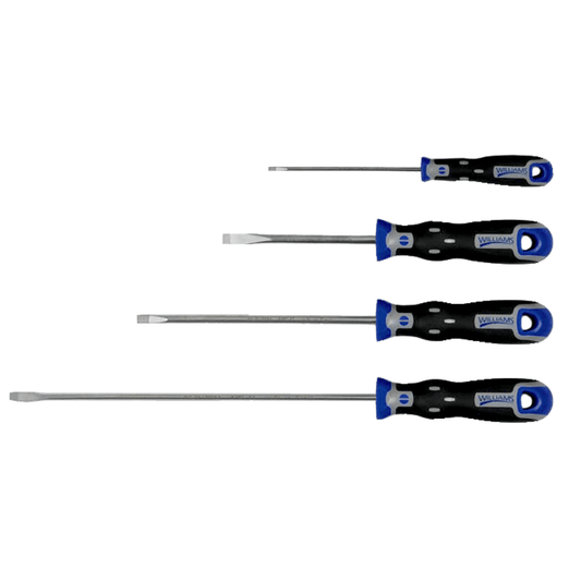 Williams SPRS-4C, 4pc SUPERTORQUE™ Cabinet Slotted Screwdriver Set