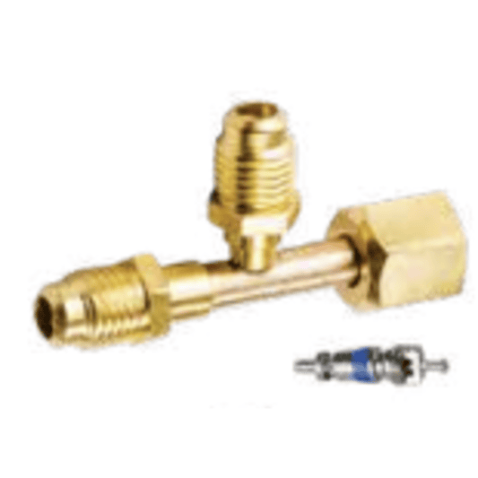 CD9601/2 - C&D - 1/4" f. flare with depressor tip x 1/4" m. flare access x 1/4" m. flare access 2PK