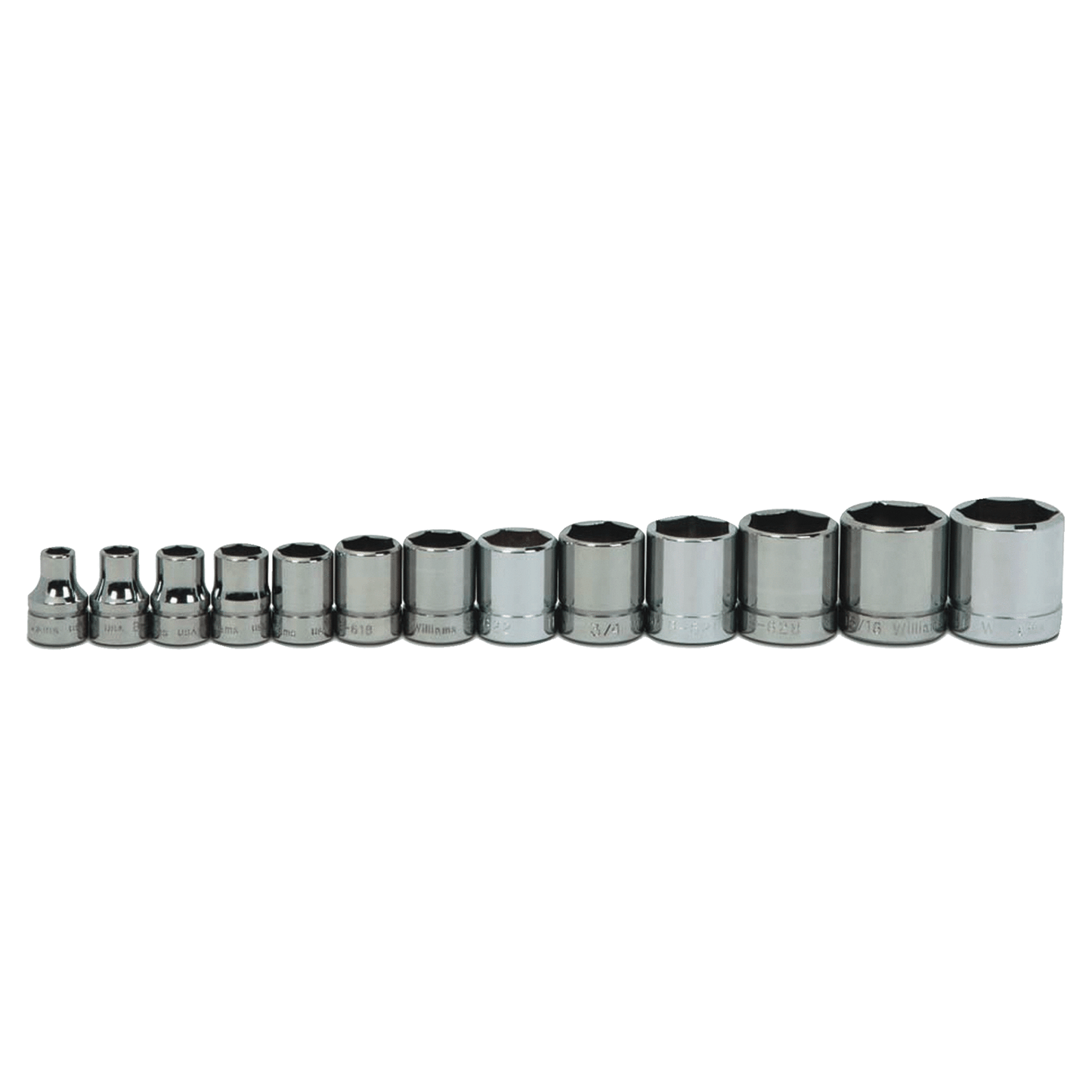 Williams WSB-13HRC, 13piece 3/8" Drive Shallow Socket Set