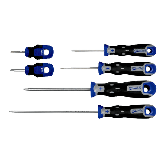 Williams SPRS-6P, 6pc SUPERTORQUE™ Phillips Screwdriver Set