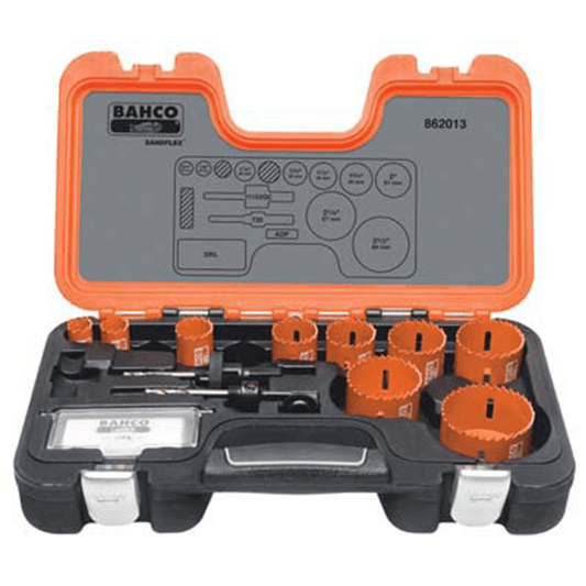 Bahco  862013, 13 pc Bi-Metal Sandflex Holesaw Set