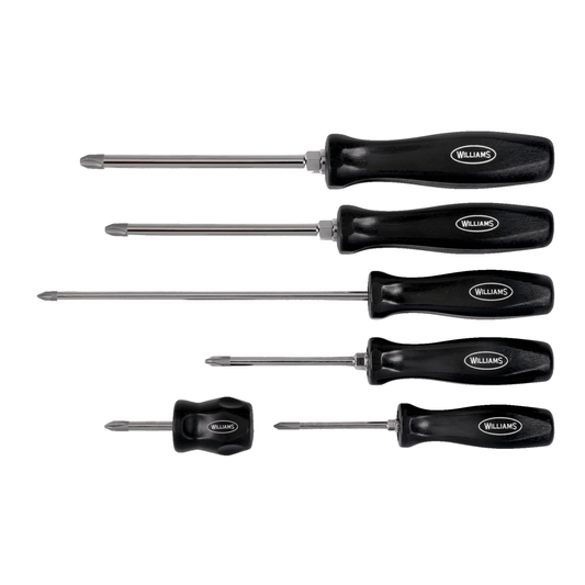 Williams 100P-6PD, 6 pc ENDUROGRIP™ Phillips Screwdriver