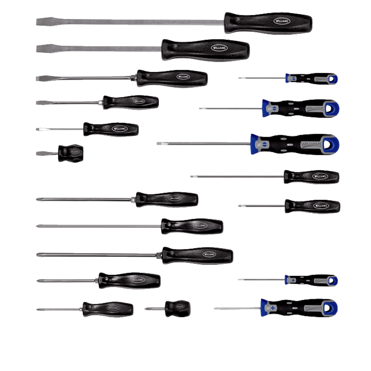 JHW100P-19MD - Williams - 19 pc ENDUROGRIP™ Mixed Combination Screwdriver