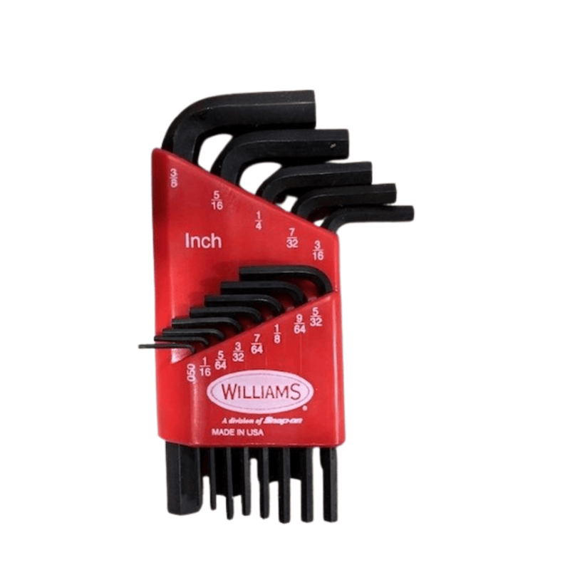 Hex Key Set, Standard Key Style, Short, SAE, 11 Piece - Williams
