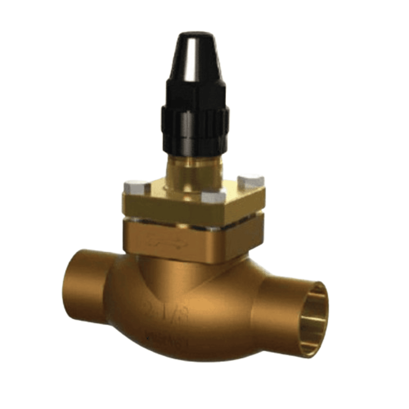 Henry Shut-Off Valve, Brass Seal Cap Globe, 7/8" ODS - 22.225mm