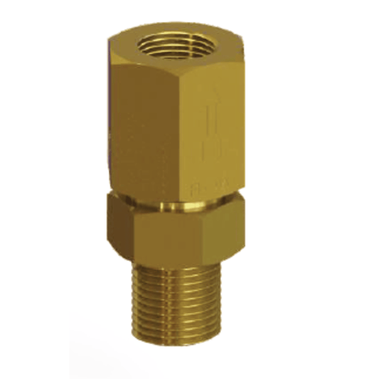 Henry 5526-450-CE, Rupture Disc Assembly (Brass), Inlet 1/2" MPT - Outlet 1/2" FPT