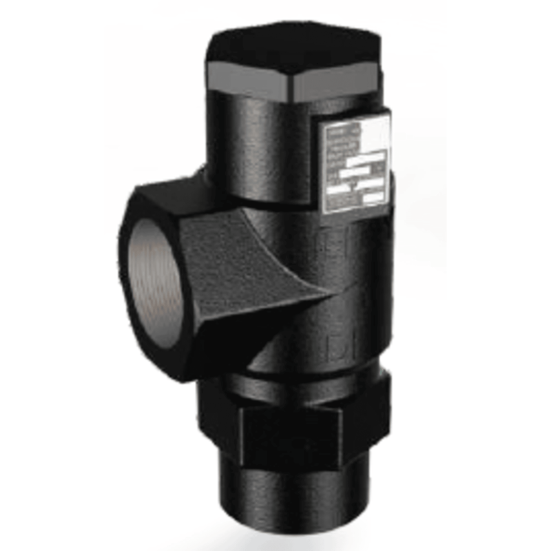 Henry Relief Valve, Cast Iron Angle, 1/2" FPT inlet × 3/4" FPT outlet - 250PSIG