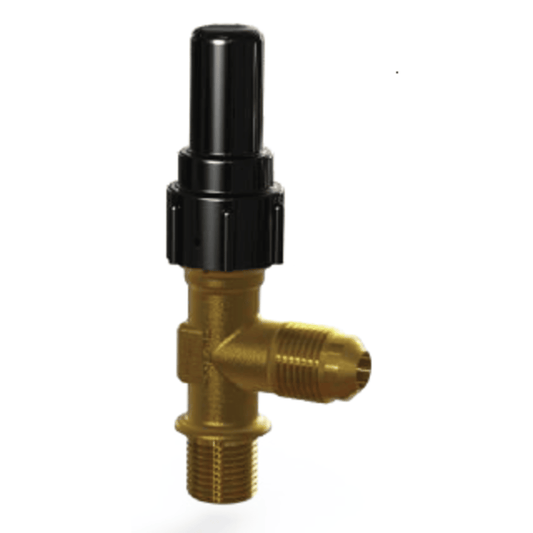 Henry 7768-B, Packless, Brass Seal Cap Angle Shut-Off Valve, 1/2 MPT x 5/8 FL