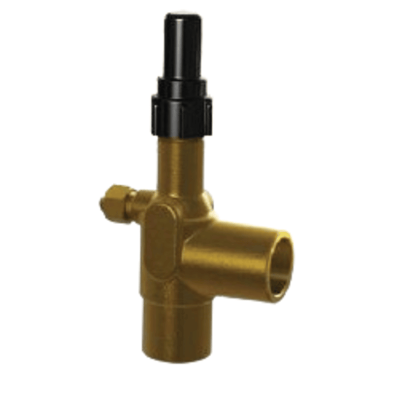 Henry Shut-Off Valve, Brass Seal Cap Angle, 1/2" ODS - 12.7mm
