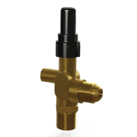 7792-B - Henry - 1/2 MPT x 1/2 FL - Brass Seal Cap Angle Shut-Off Valves