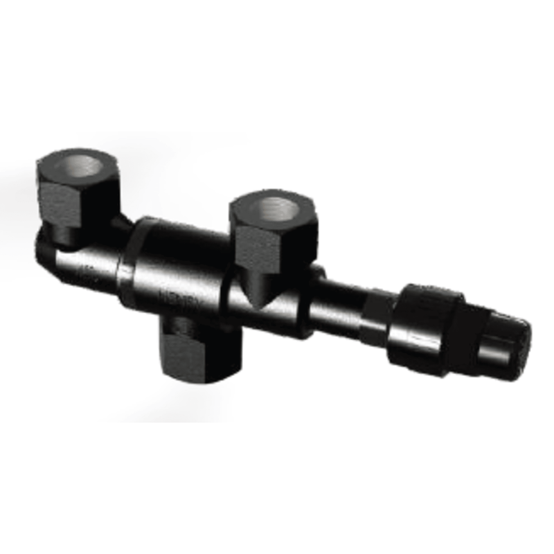 Henry Three-Way Valve, Packed Stem Dual Shut-Off, Steel, 1" FPT