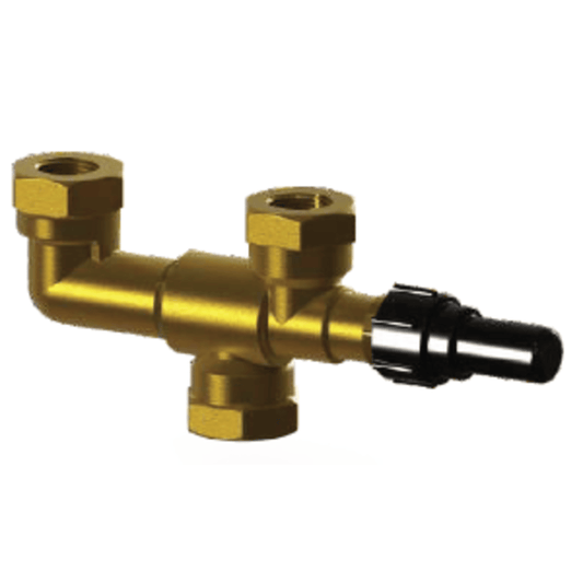 Henry 925, Three Way Dual Shut-Off Valve, 1/2 NPT