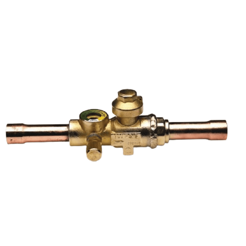 Henry Ball Valve, Seal Cap with Sight Glass & Charging Port, 1/4" ODS - 6.35mm