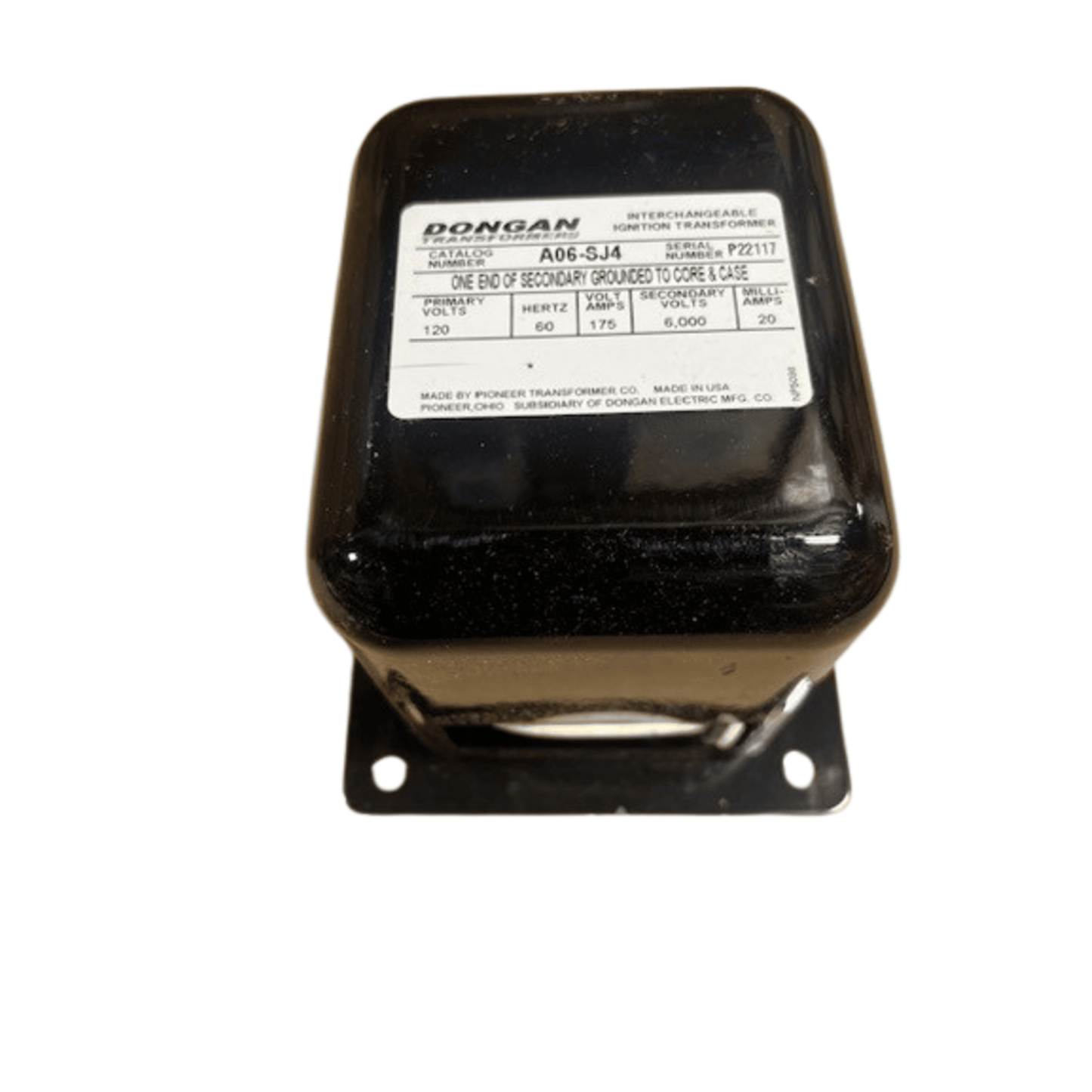 Dongan AO6-SJ4, Ignition Transformer, P120 S6000 END GRD