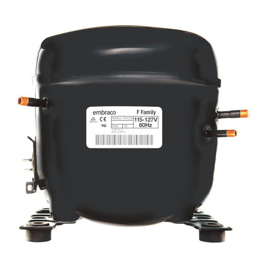 Embraco - Universal R134a Refrigeration Compressor, 1/5+hp, Low/Med/High Back Pressure
