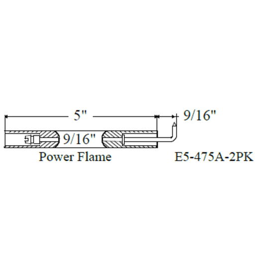 Westwood 475A, Power Flame Electrode 2pk