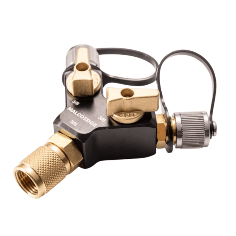 HFYV38 - Malco - Dual-Valve Hi-Flow Y Branch 3/8" x 3/8" x 3/8"