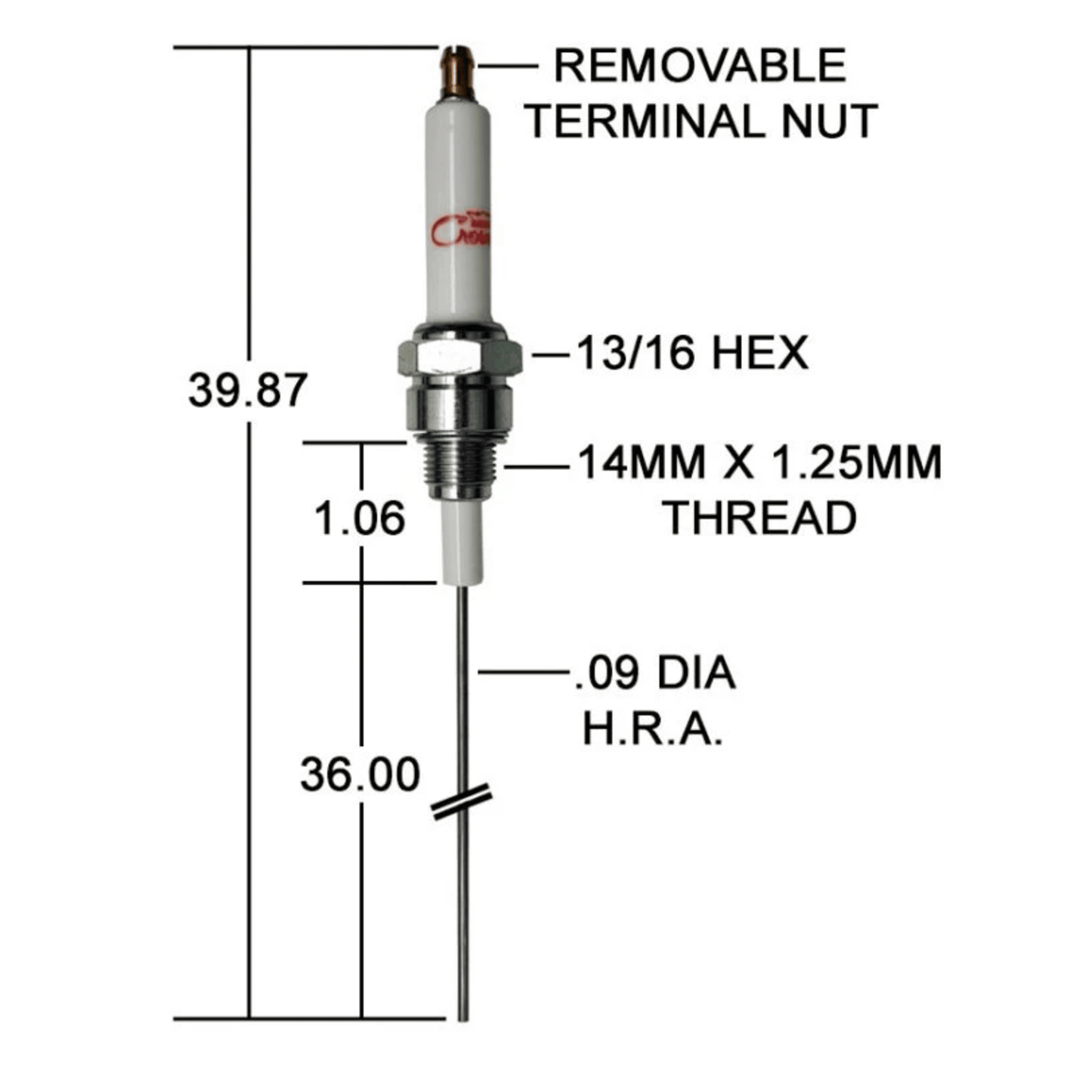 CA487 - Crown - IGNITER/OJ-21-4 W/36 In. TIP (EA)