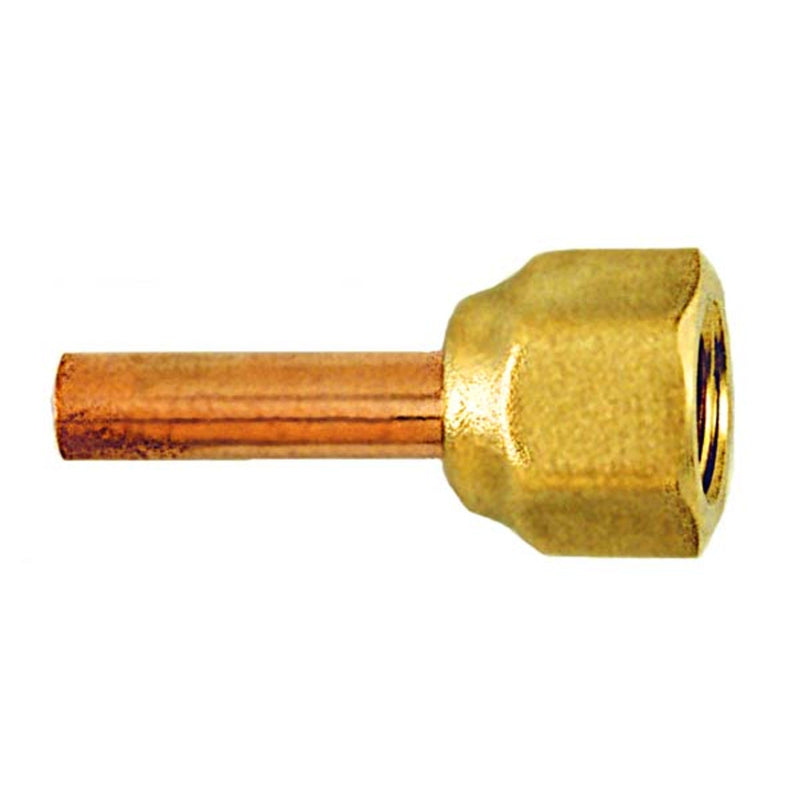 Vanne d'accès 1/4" DE x 1,25" tube cuivre av. douille évasée double 1/4" f. et pointe de dépression à une extrémité 2 pces - C&D