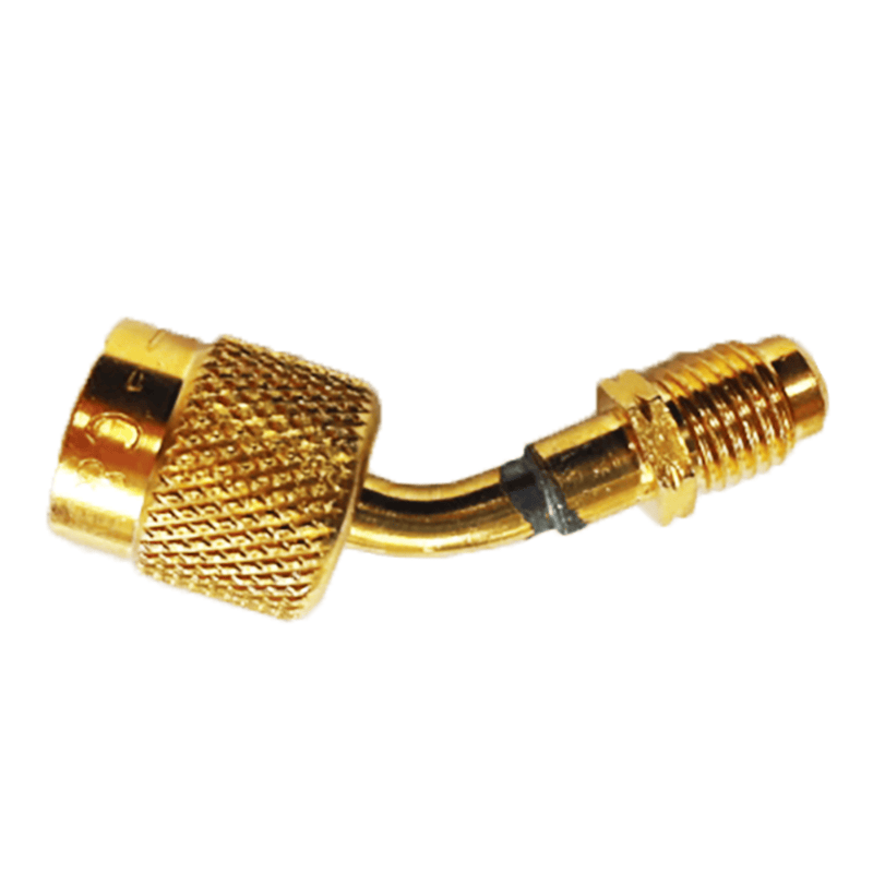 Vanne d'accès 5/16" F. évasée rotative avec pointe dépressive et joint x 1/4" M. évasé 1PC - C&D