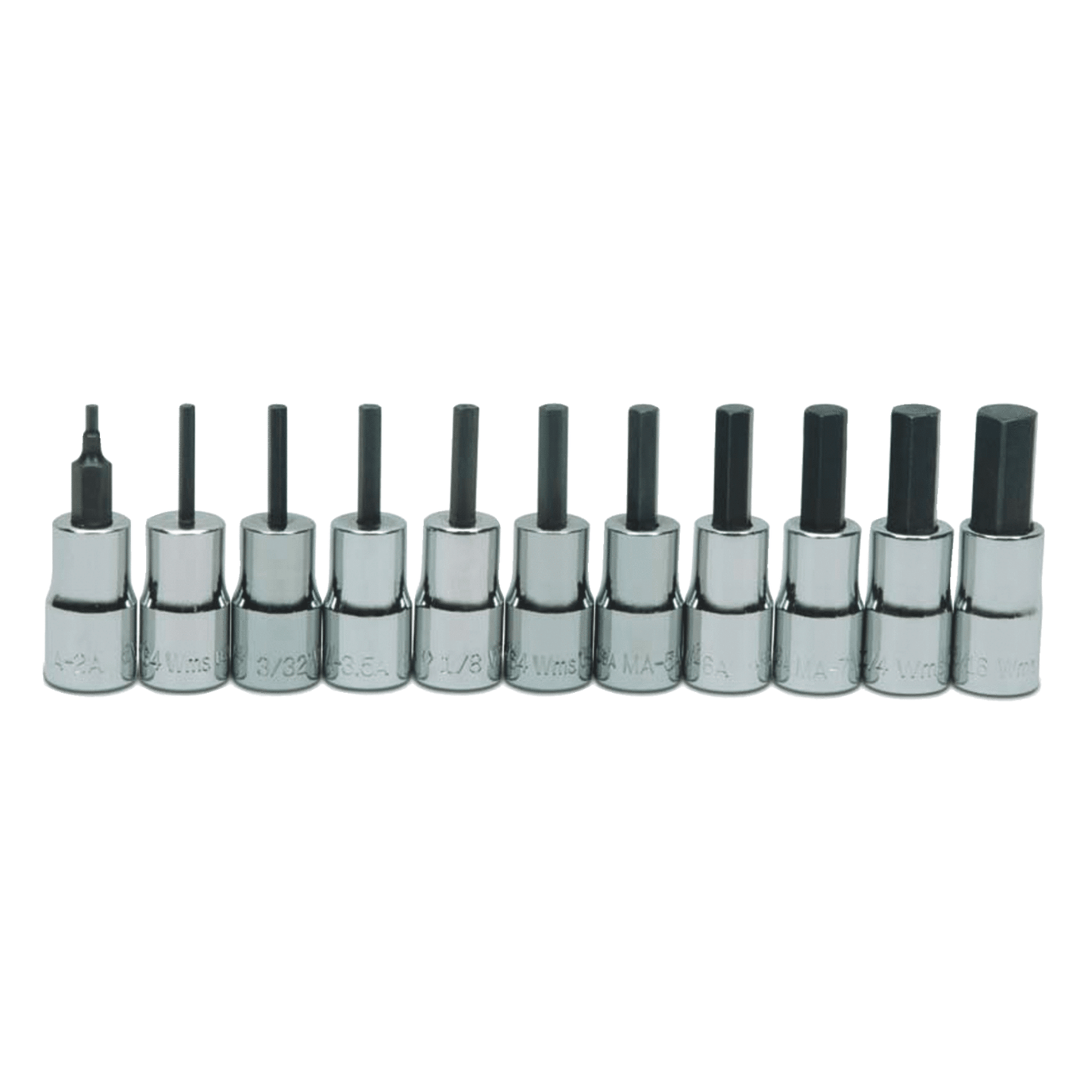 Williams WSM-11HRC, 11 piece 1/4 Drive Shallow Socket Set