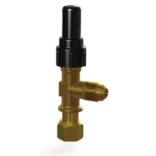 Henry 9240, Packless, Brass Seal Cap Angle Swivel Nut Valves, 1/4 F.FL./1/4M.FL