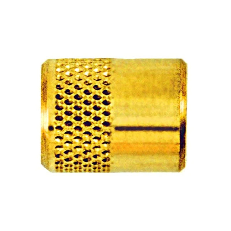 C&D 1/4 flare cap, round brass w/ neoprene gasket seal 6PK