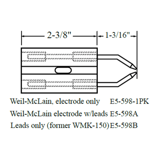 Westwood 598, Weil-McLain Electrode 1pk
