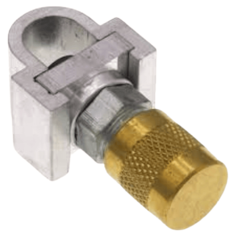 Robinet d'accès auto-perforant pour tube de cuivre 1/4", bouchon en laiton CD2245 et obus 2 pièces - C&D