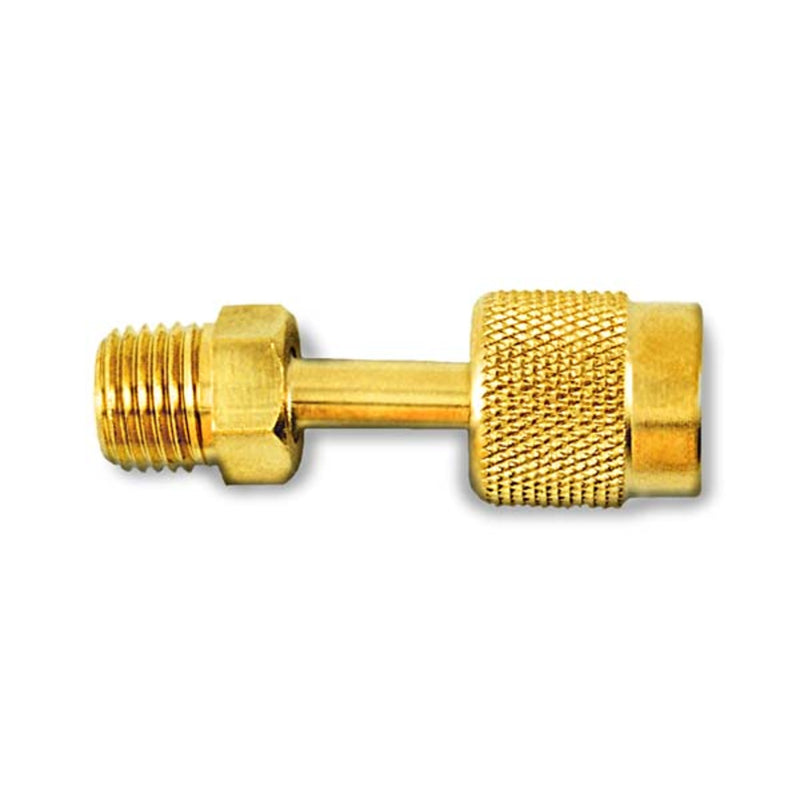 Access Valve 1/4" f. flare swivel w/ depressor tip and seal x 1/4" MPT 1EA - C&D