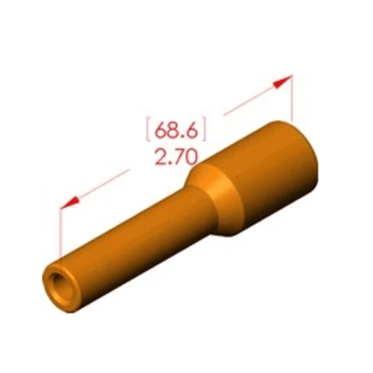 50740 - Crown - SILICONE BOOT-STRAIGHT/ORANGE (1EA)