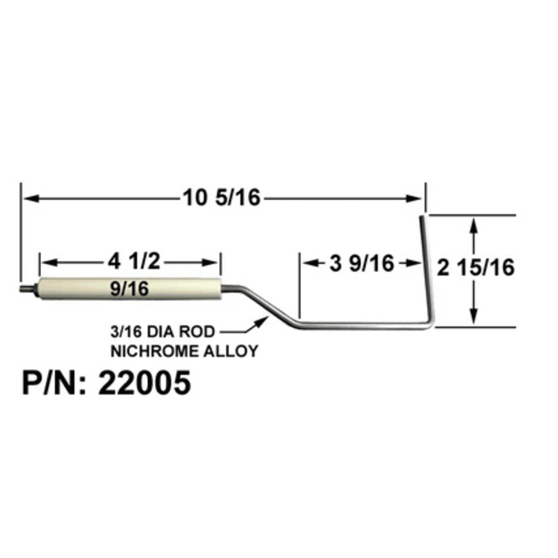 Electrode INDUSTRIAL COMBUSTION  873-505 / 16050  - Crown
