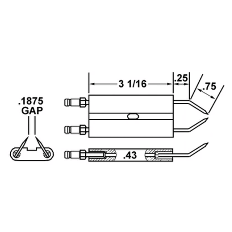 Electrode S.T.JOHNSON  A8067 17290 A8067  - Crown