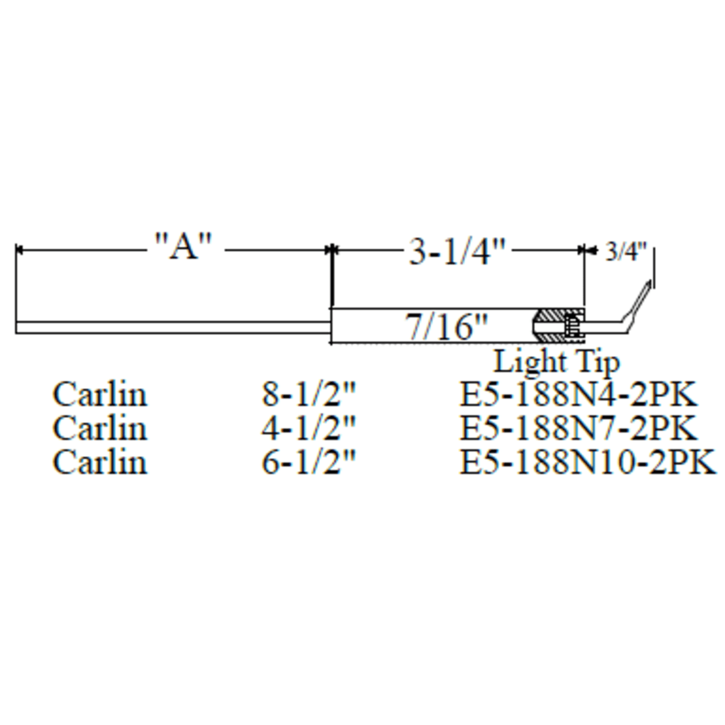 Westwood 188N7 Carlin Electrode 2pk