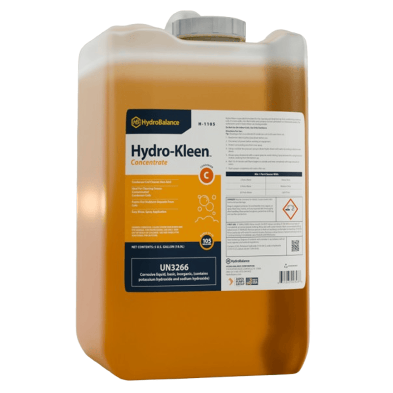 Nettoyant pour serpentins concentré Hydro-Kleen, seau en plastique de 5 gallons, - HydroBalance