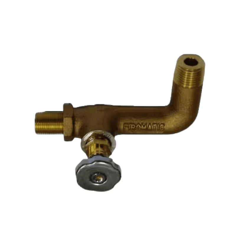 Firomatic valve, 3/8"-NPT, w/ 3/8"x1/4"-NPT red. nipple - Crown