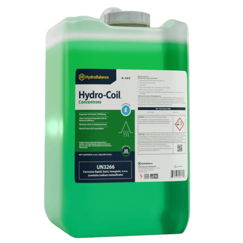 Nettoyant pour serpentins Hydro-Coil Concentré Seau en plastique de 5 gallons, - HydroBalance