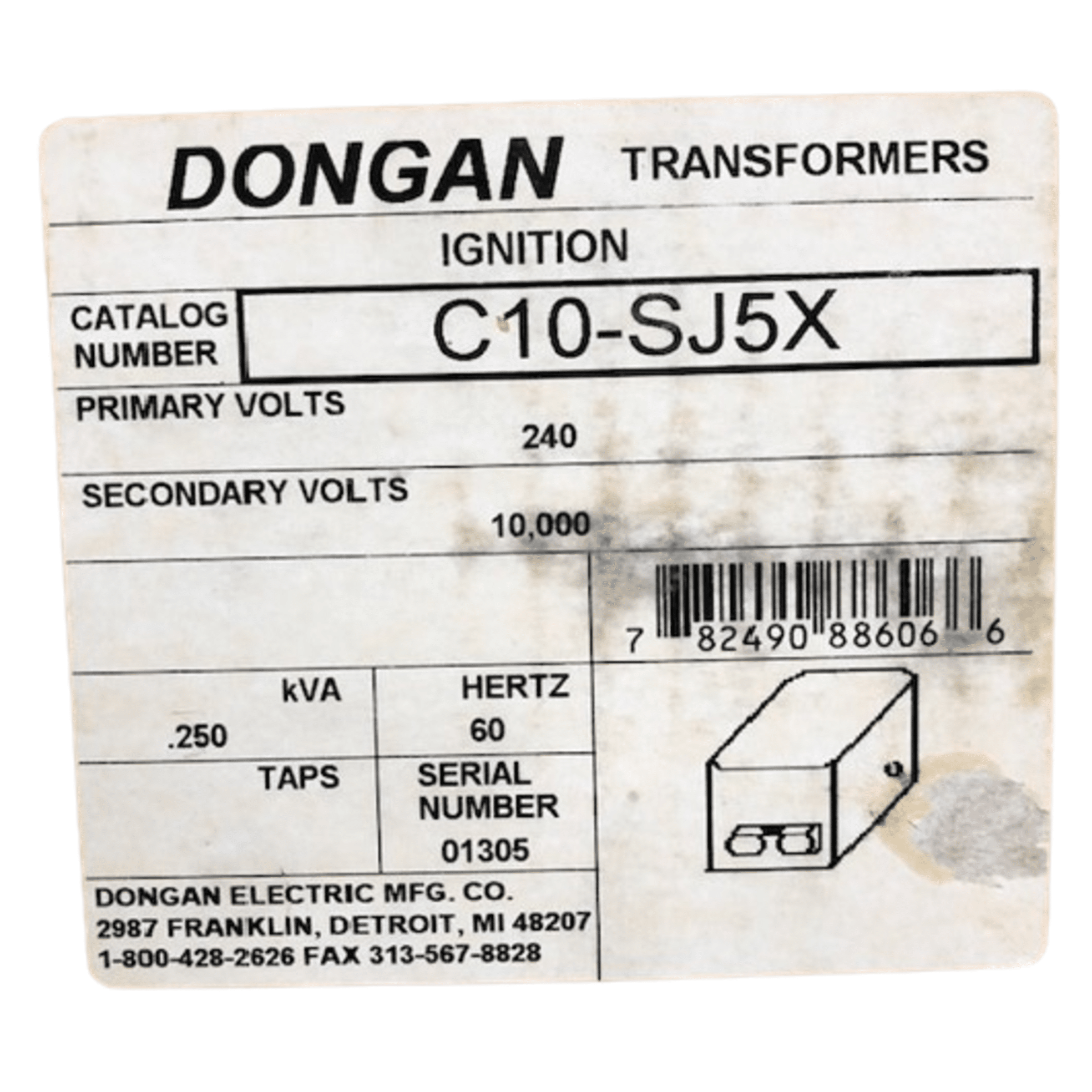 Dongan C10SJ5X, Ignition Transformer Industrial Tools