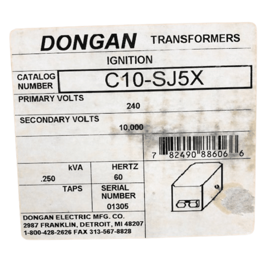 Dongan C10SJ5X, Ignition Transformer