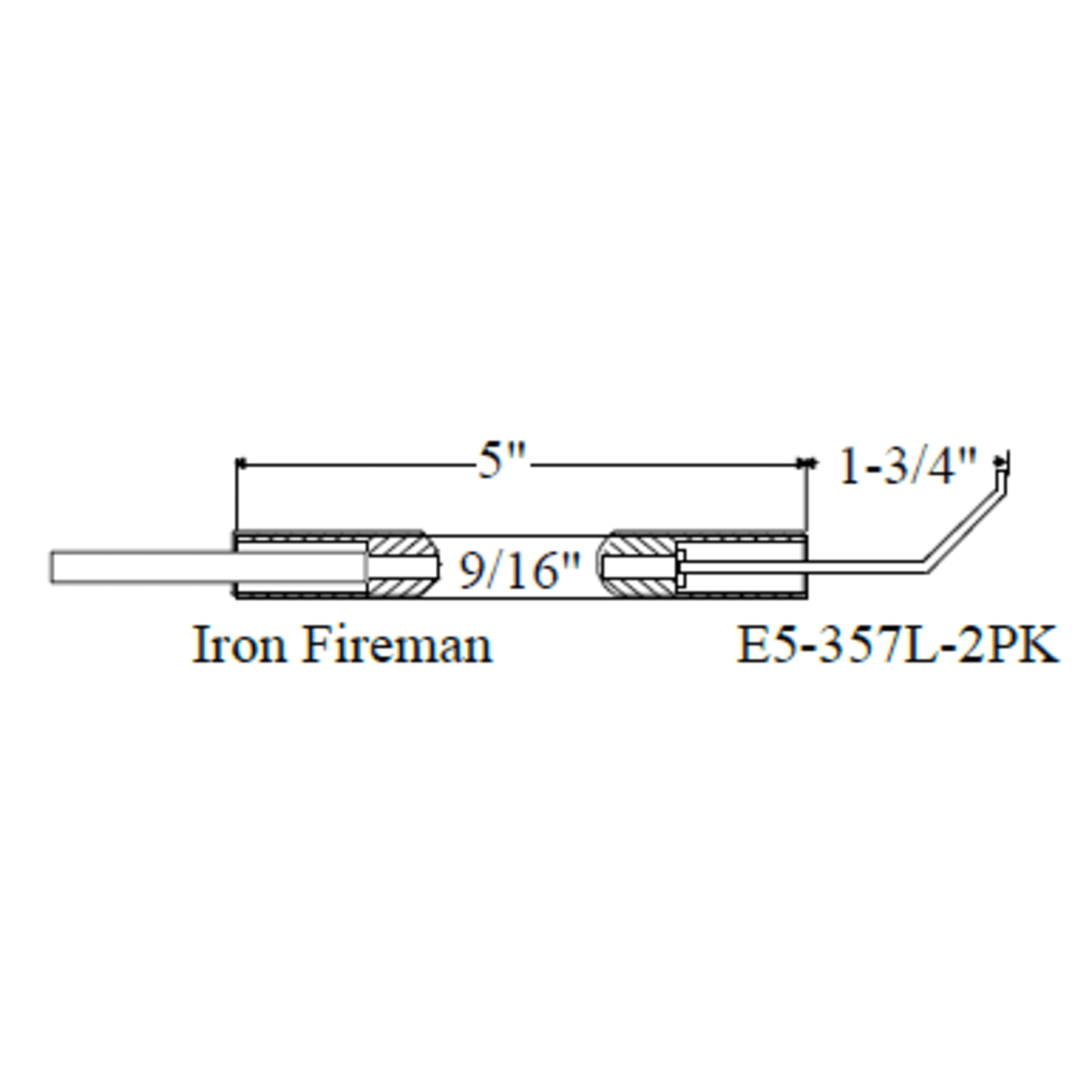 Westwood 357L, Iron Fireman Electrode 2pk