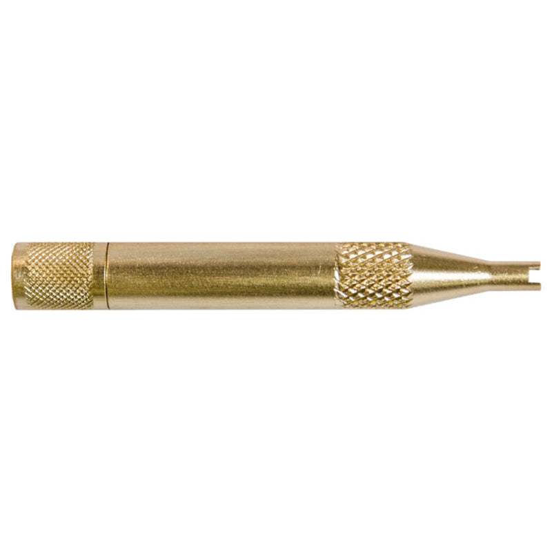 Access Valve brass valve core tool & container, with 3 valve cores, compact knurled design 1EA - C&D