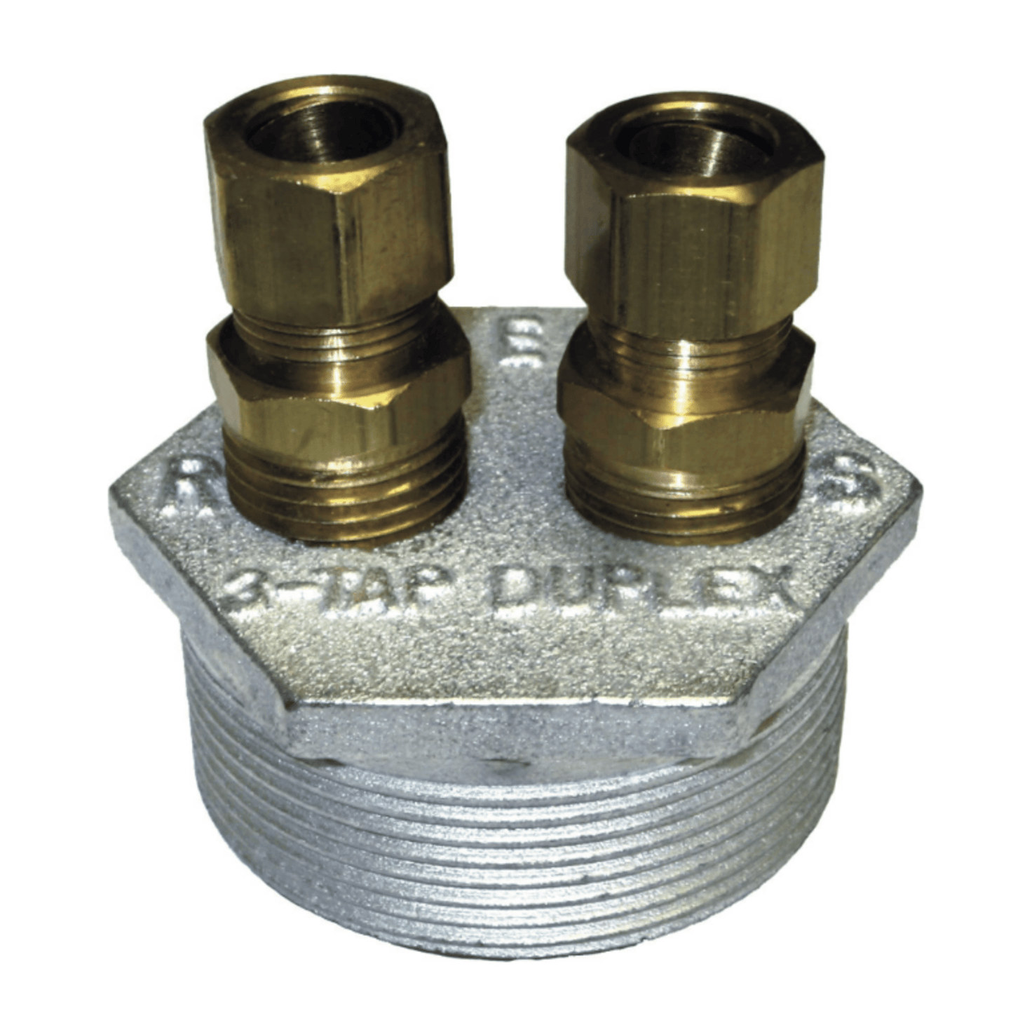 Beckett  14468,  BUSHING DUPLEX  W/Nuts - 2 X3/8 X3/8