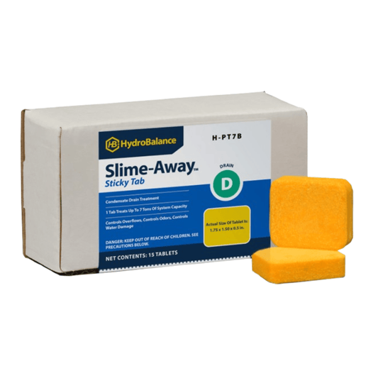 H-PT7B  -  HydroBalance - Slime-Away Sticky Tab (Yellow) 7-Ton Tab, Bulk-Pk, (15PK)