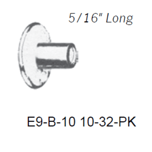 Westwood RAJAH B-10 10-32, Button contact, brass, 5/16” long 10pk