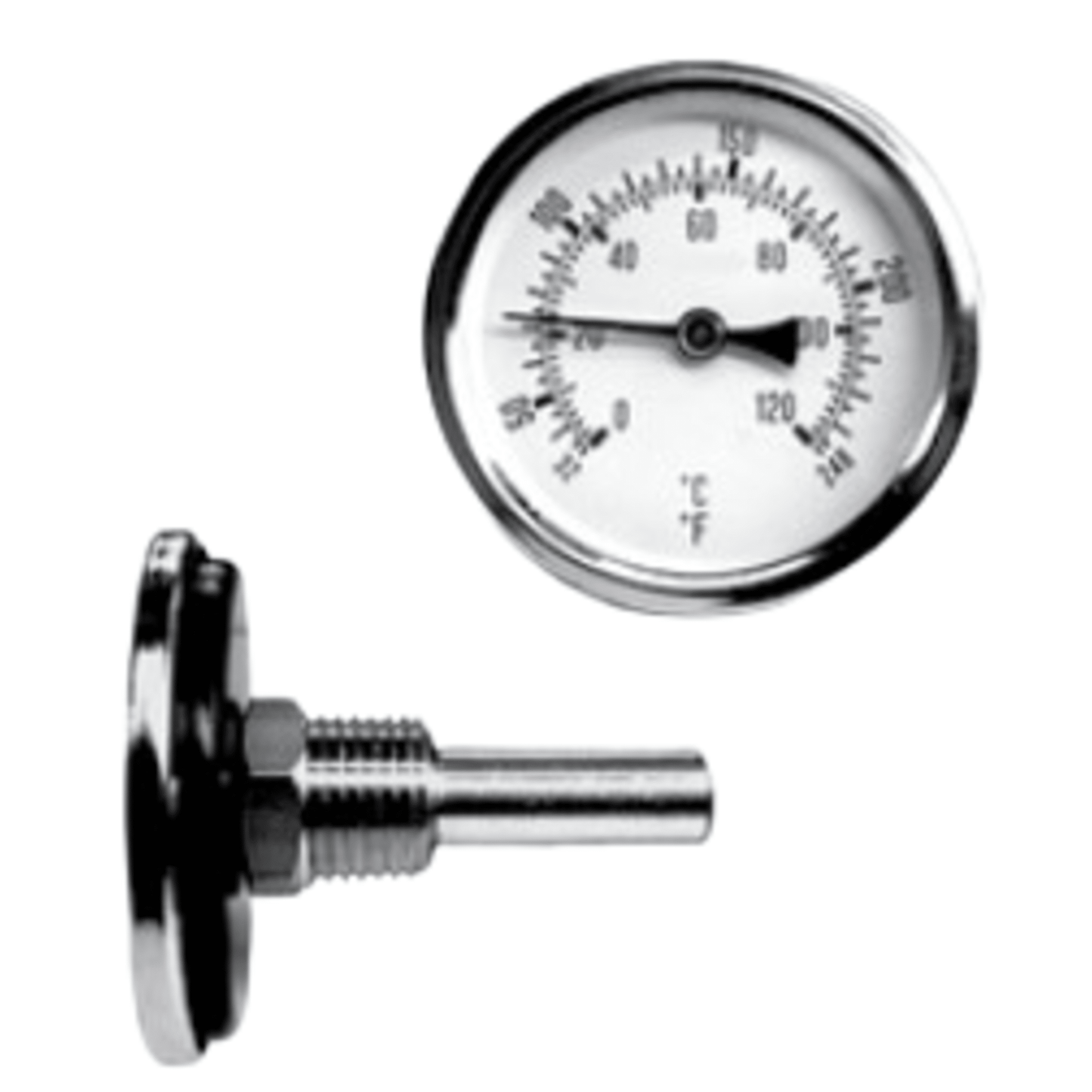 Westwood H25-96, 0-250 degree F, surface mount dial thermometer