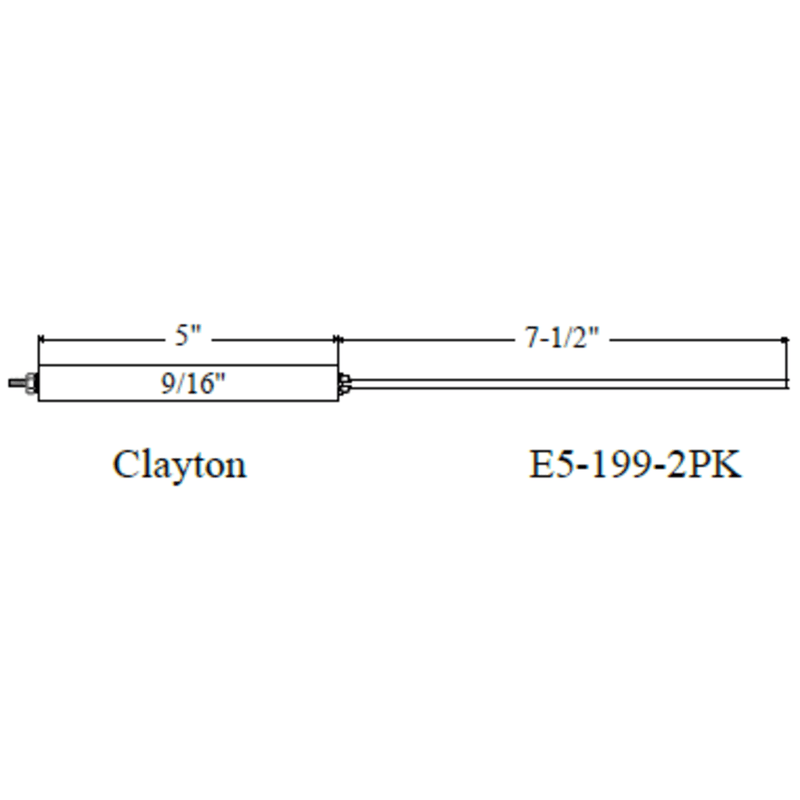 Electrode CLAYTON 199, 2pk WITHOUT BUSHING (Replace w/20870) ) - Westwood