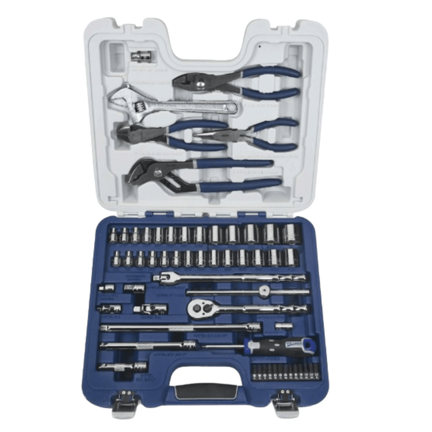 Williams 50615B Socket, Screwdriver, and Pliers Set, 6-Point SAE and Metric, 58-piece